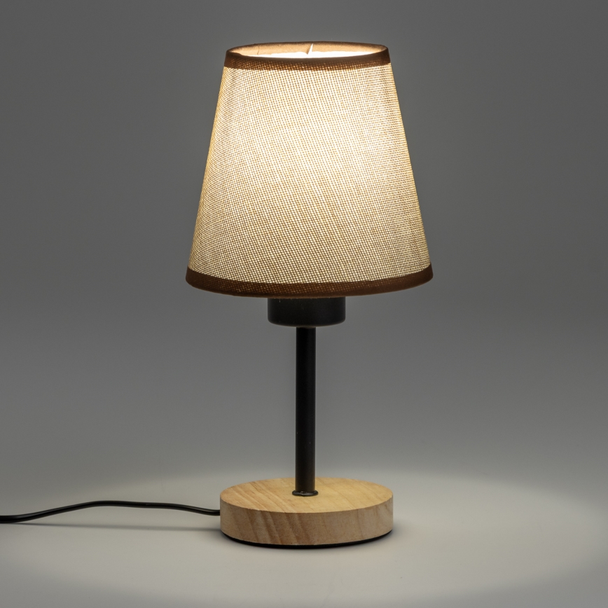 Brilagi - Galda lampa NUBILA WOOD 1xE27/25W/230V ozols/brūna