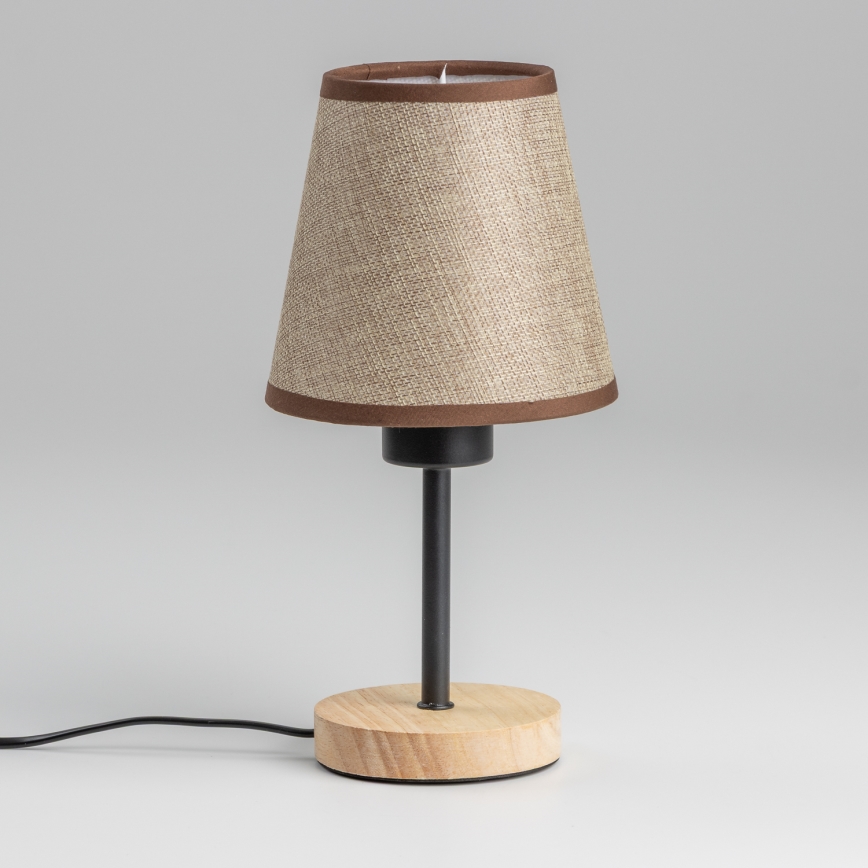 Brilagi - Galda lampa NUBILA WOOD 1xE27/25W/230V ozols/brūna