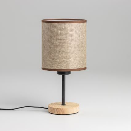 Brilagi - Galda lampa NUBILA WOOD 1xE27/25W/230V ozols/brūna