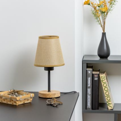 Brilagi - Galda lampa NUBILA WOOD 1xE27/25W/230V ozols/gaiši brūna