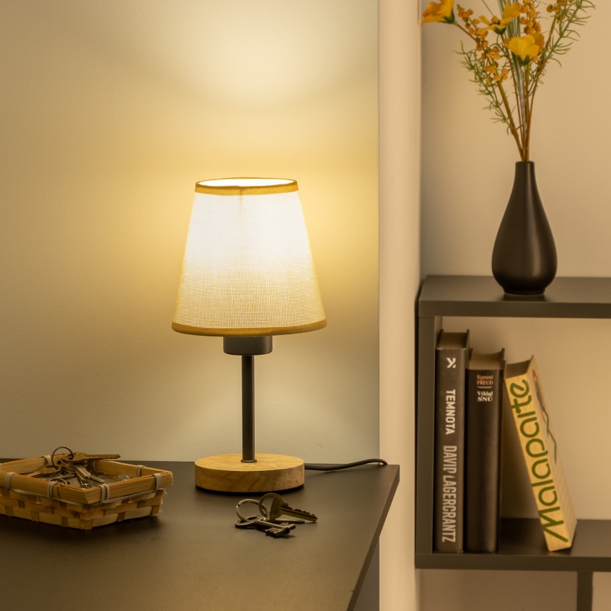 Brilagi - Galda lampa NUBILA WOOD 1xE27/25W/230V ozols/gaiši brūna
