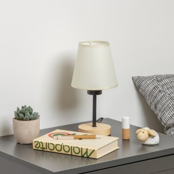Brilagi - Galda lampa NUBILA WOOD 1xE27/25W/230V ozols/krēmkrāsa