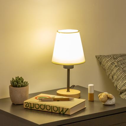 Brilagi - Galda lampa NUBILA WOOD 1xE27/25W/230V ozols/krēmkrāsa