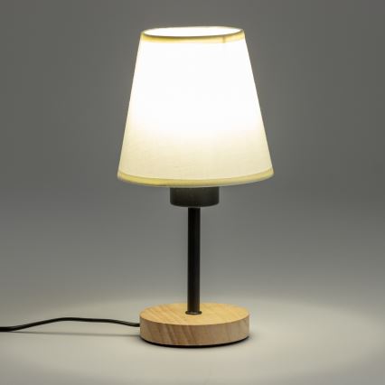 Brilagi - Galda lampa NUBILA WOOD 1xE27/25W/230V ozols/krēmkrāsa
