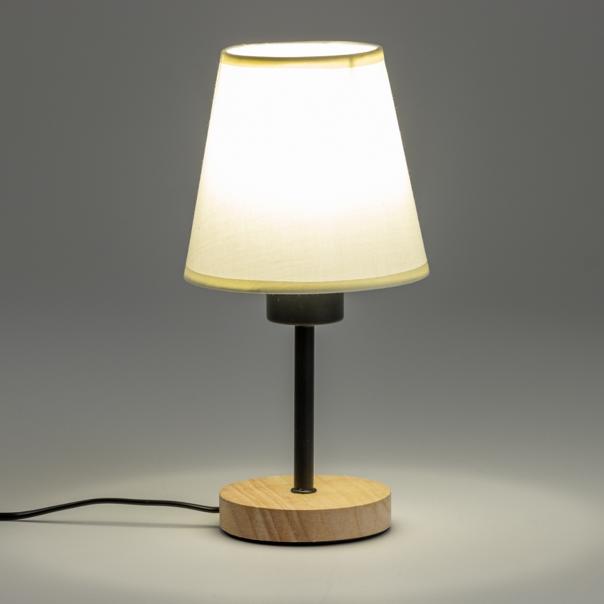 Brilagi - Galda lampa NUBILA WOOD 1xE27/25W/230V ozols/krēmkrāsa