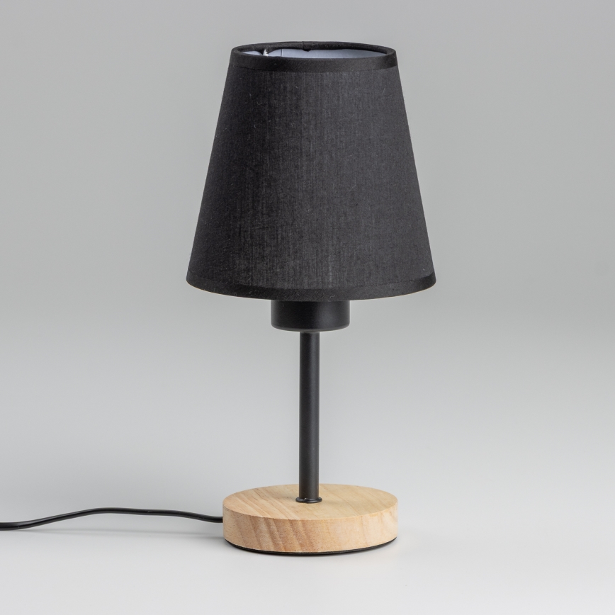 Brilagi - Galda lampa NUBILA WOOD 1xE27/25W/230V ozols/melna