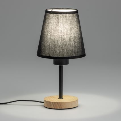 Brilagi - Galda lampa NUBILA WOOD 1xE27/25W/230V ozols/melna