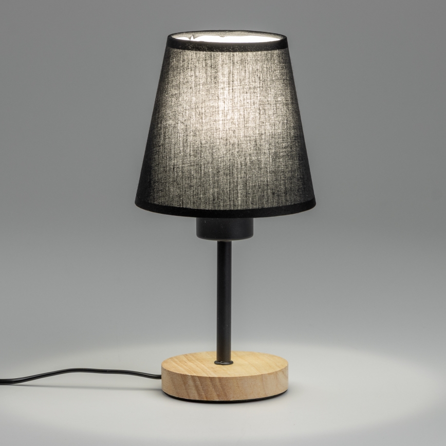 Brilagi - Galda lampa NUBILA WOOD 1xE27/25W/230V ozols/melna