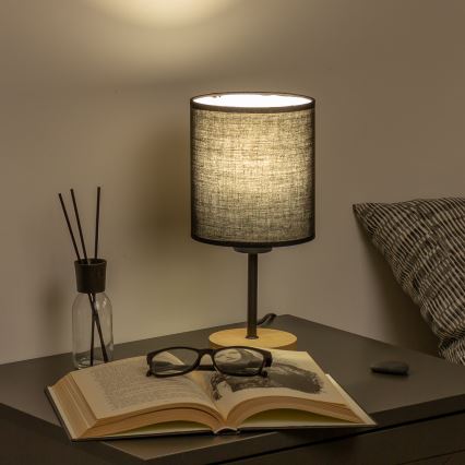 Brilagi - Galda lampa NUBILA WOOD 1xE27/25W/230V ozols/melna