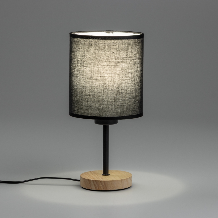 Brilagi - Galda lampa NUBILA WOOD 1xE27/25W/230V ozols/melna