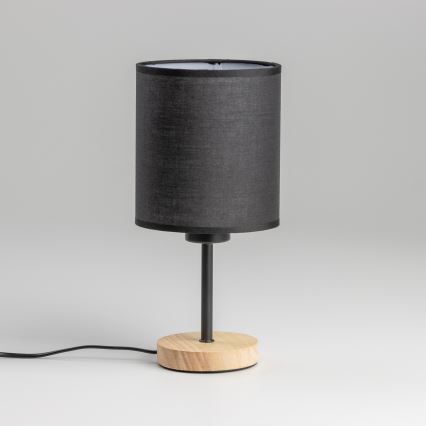 Brilagi - Galda lampa NUBILA WOOD 1xE27/25W/230V ozols/melna