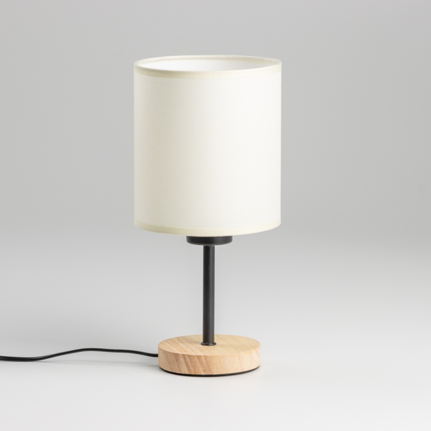 Brilagi - Galda lampa NUBILA WOOD 1xE27/25W/230V ozols/melna/krēmkrāsa