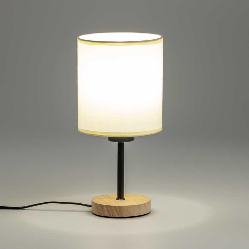 Brilagi - Galda lampa NUBILA WOOD 1xE27/25W/230V ozols/melna/krēmkrāsa