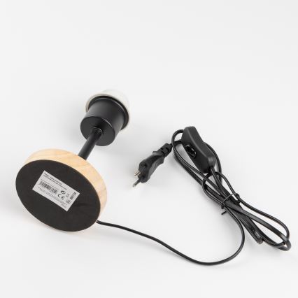 Brilagi - Galda lampa NUBILA WOOD 1xE27/25W/230V ozols/melns/oranžs