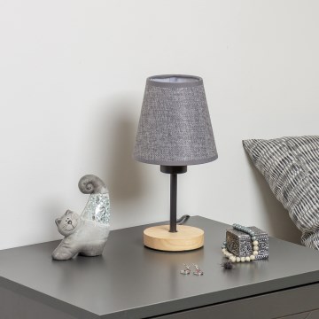 Brilagi - Galda lampa NUBILA WOOD 1xE27/25W/230V ozols/pelēka