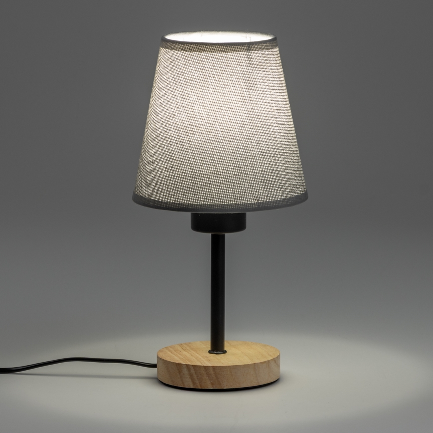 Brilagi - Galda lampa NUBILA WOOD 1xE27/25W/230V ozols/pelēka