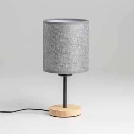Brilagi - Galda lampa NUBILA WOOD 1xE27/25W/230V ozols/pelēka
