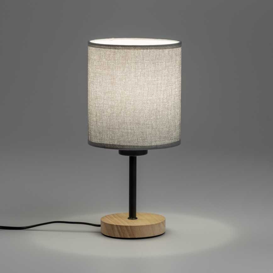 Brilagi - Galda lampa NUBILA WOOD 1xE27/25W/230V ozols/pelēka