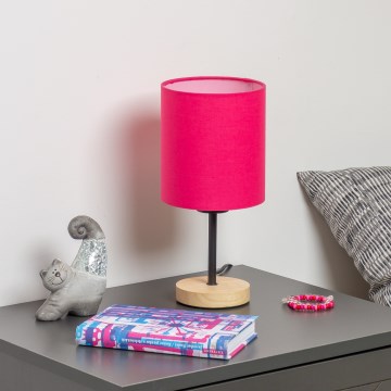 Brilagi - Galda lampa NUBILA WOOD 1xE27/25W/230V ozols/rozā