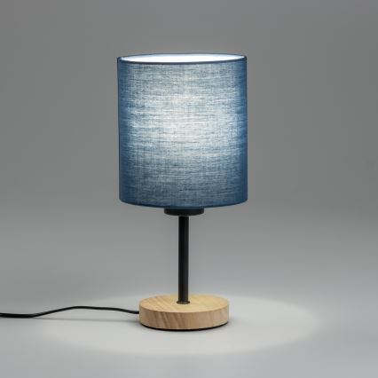 Brilagi - Galda lampa NUBILA WOOD 1xE27/25W/230V ozols/tumši zila
