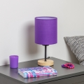 Brilagi - Galda lampa NUBILA WOOD 1xE27/25W/230V ozols/violeta