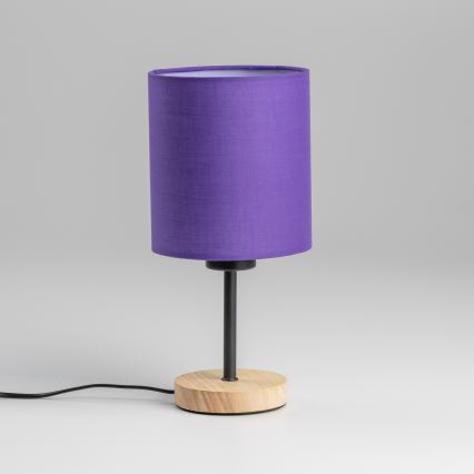 Brilagi - Galda lampa NUBILA WOOD 1xE27/25W/230V ozols/violeta
