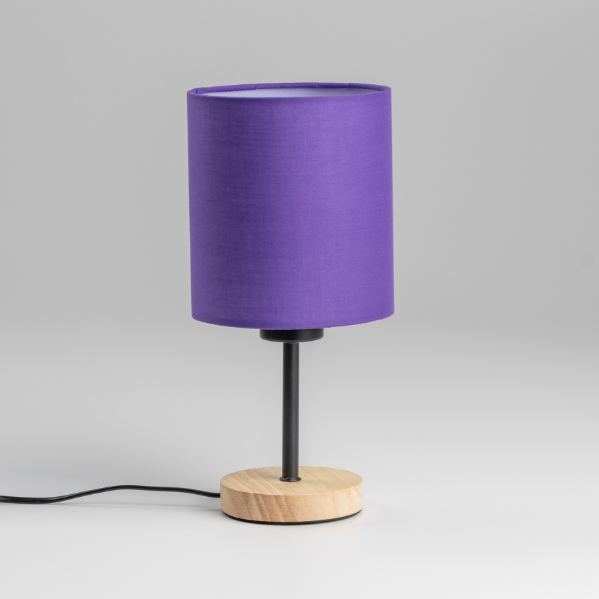 Brilagi - Galda lampa NUBILA WOOD 1xE27/25W/230V ozols/violeta