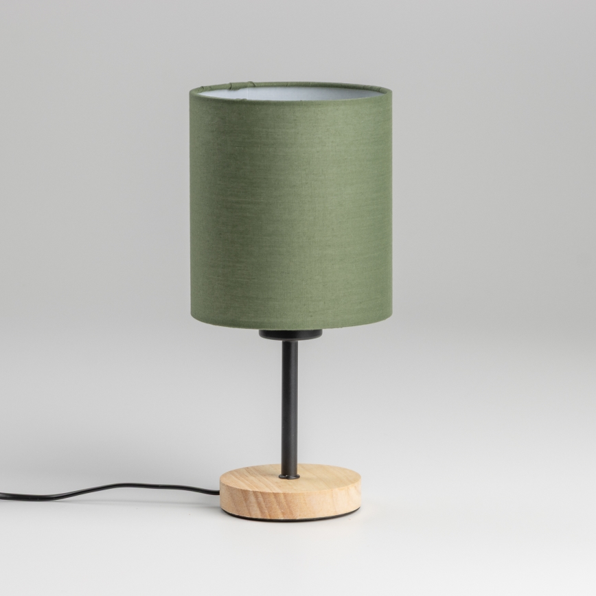 Brilagi - Galda lampa NUBILA WOOD 1xE27/25W/230V ozols/zaļa