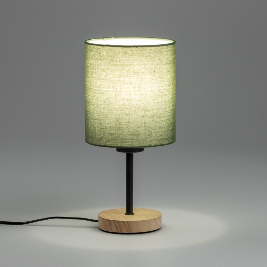 Brilagi - Galda lampa NUBILA WOOD 1xE27/25W/230V ozols/zaļa
