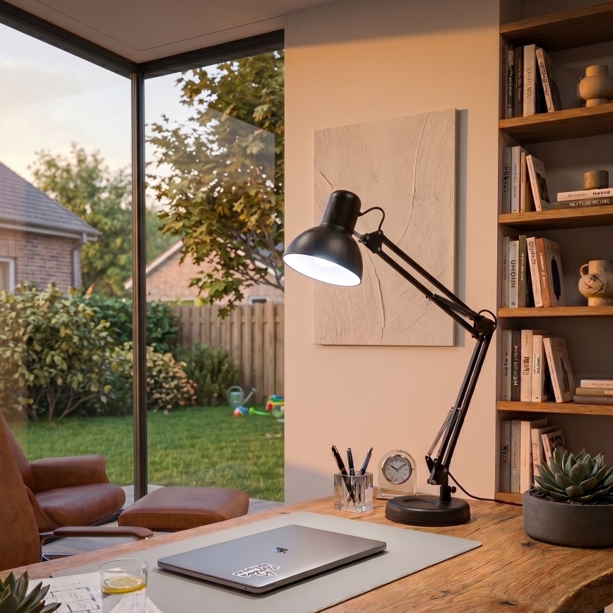 BRILAGI - Galda lampa ROMERO 1xE27/60W/230V melna