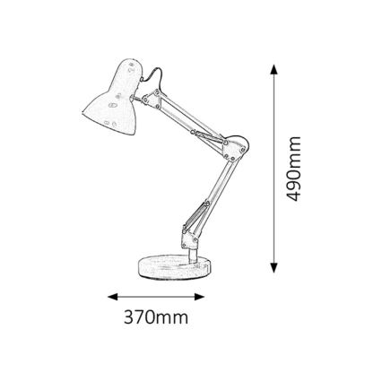 Brilagi - Galda lampa ROMERO 1xE27/60W/230V melna