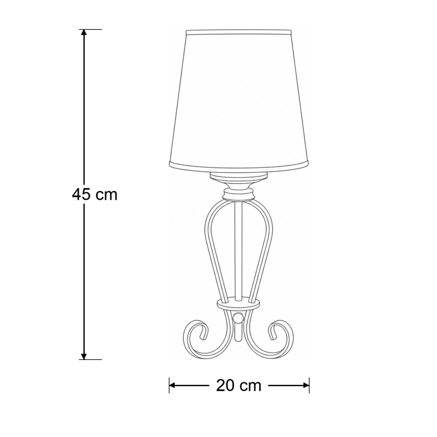 BRILAGI - Galda lampa SONIA 1xE27/15W/230V krēmkrāsaina/patina