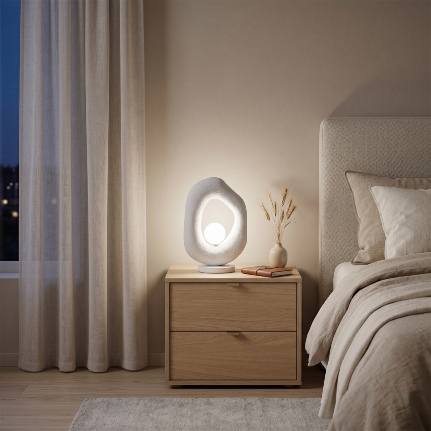 Brilagi - Galda lampa WABI SABI 1xG9/8W/230V balta