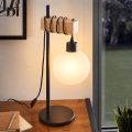 BRILAGI - Galda lampa WOOD GLASS 1xE27/40W/230V brūna/melna/balta