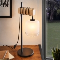 BRILAGI - Galda lampa WOOD GLASS 1xE27/40W/230V brūna/melna/balta