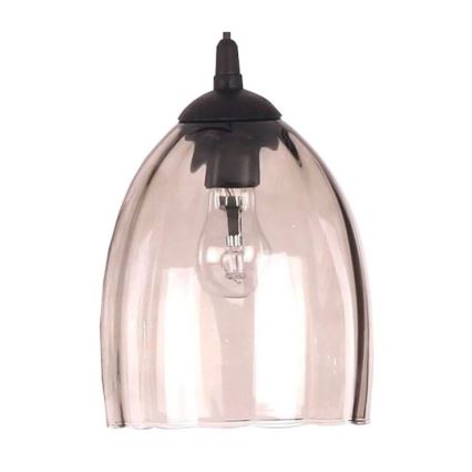 BRILAGI - Galda lampa WOOD GLASS 1xE27/40W/230V brūna/melna/dūmakaina bēša