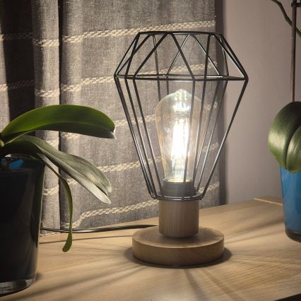 Brilagi - Galda lampa WOODY BASKET 1xE27/60W/230V ozols