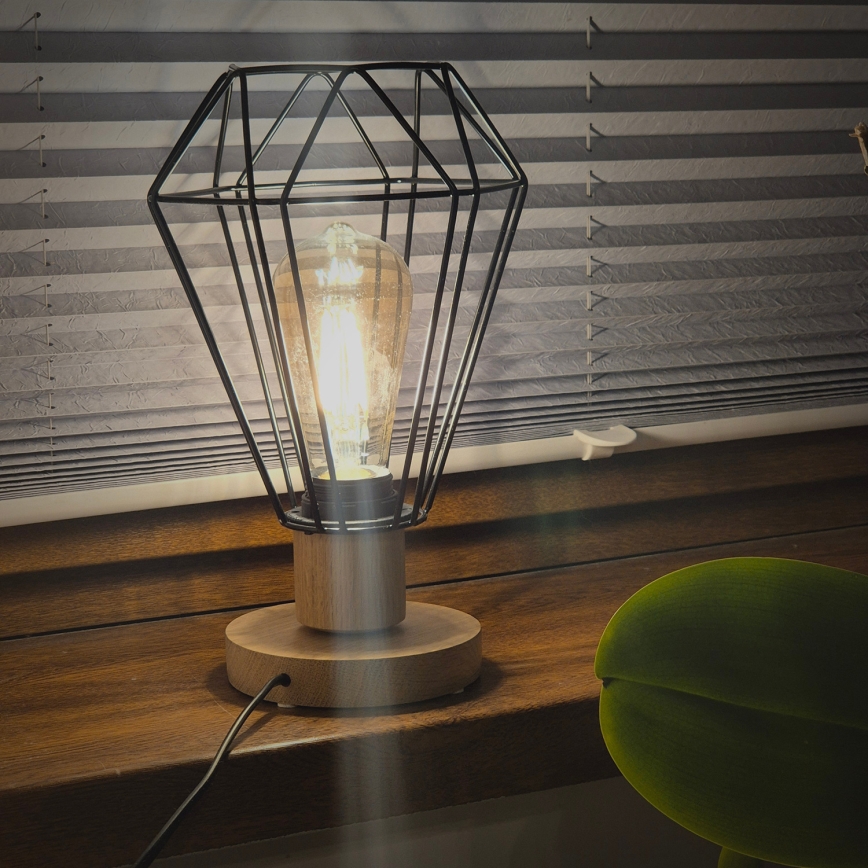 Brilagi - Galda lampa WOODY BASKET 1xE27/60W/230V ozols