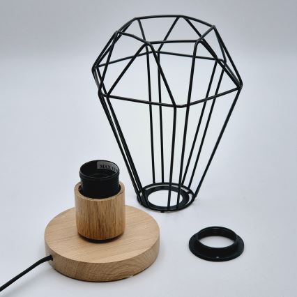 Brilagi - Galda lampa WOODY BASKET 1xE27/60W/230V ozols