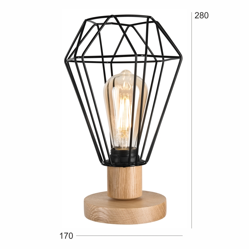 Brilagi - Galda lampa WOODY BASKET 1xE27/60W/230V ozols