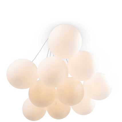 Brilagi - GLOBE pakaramā lustra uz troses 10xE14/15W/230V balta