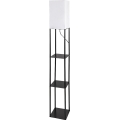 Brilagi - Grīdas lampa ar plauktiem GRADUS 1xE27/40W/230V melna/balta