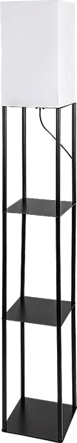 Brilagi - Grīdas lampa ar plauktiem GRADUS 1xE27/40W/230V melna/balta