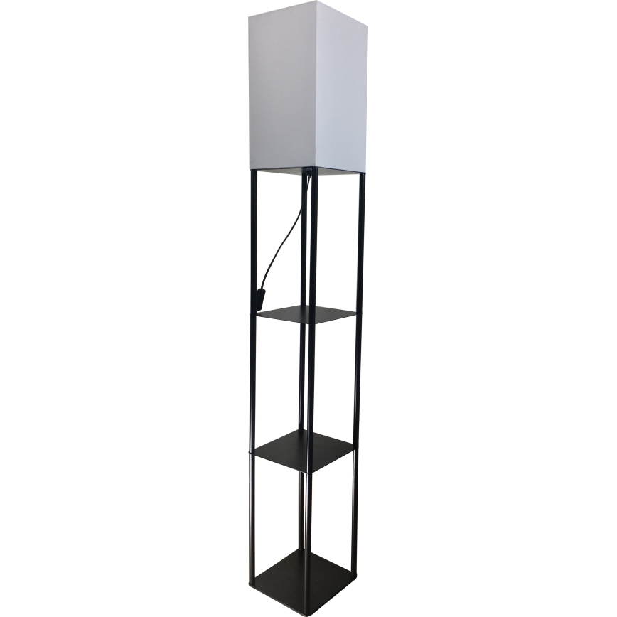 Brilagi - Grīdas lampa ar plauktiem GRADUS 1xE27/40W/230V melna/balta
