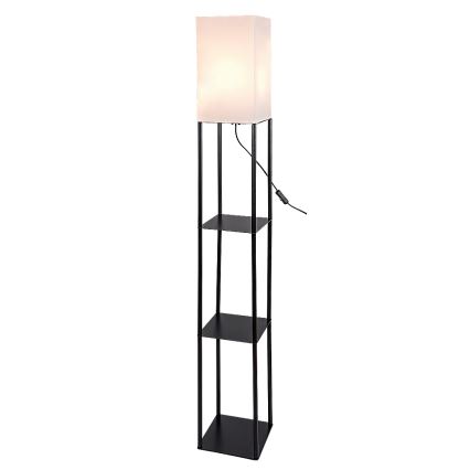 Brilagi - Grīdas lampa ar plauktiem GRADUS 1xE27/40W/230V melna/balta