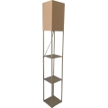 Brilagi - Grīdas lampa ar plauktiem GRADUS 1xE27/40W/230V pelēka/bēša