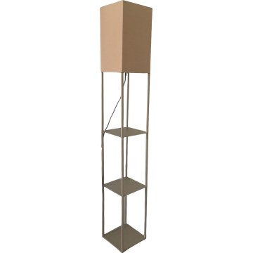 Brilagi - Grīdas lampa ar plauktiem GRADUS 1xE27/40W/230V pelēka/bēša