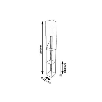 Brilagi - Grīdas lampa ar plauktiem GRADUS 1xE27/40W/230V pelēka/bēša