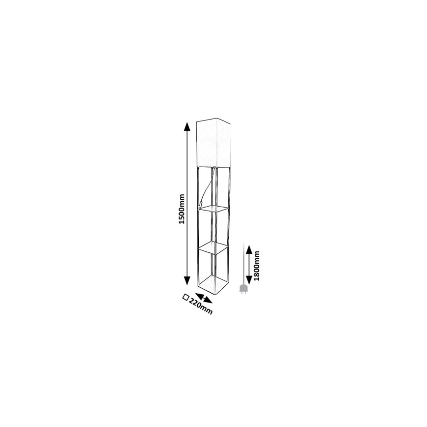 Brilagi - Grīdas lampa ar plauktiem GRADUS 1xE27/40W/230V pelēka/bēša