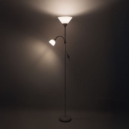 Brilagi - Grīdas lampa ARIANA 1xE27/100W/230V + 1xE14/25W balta
